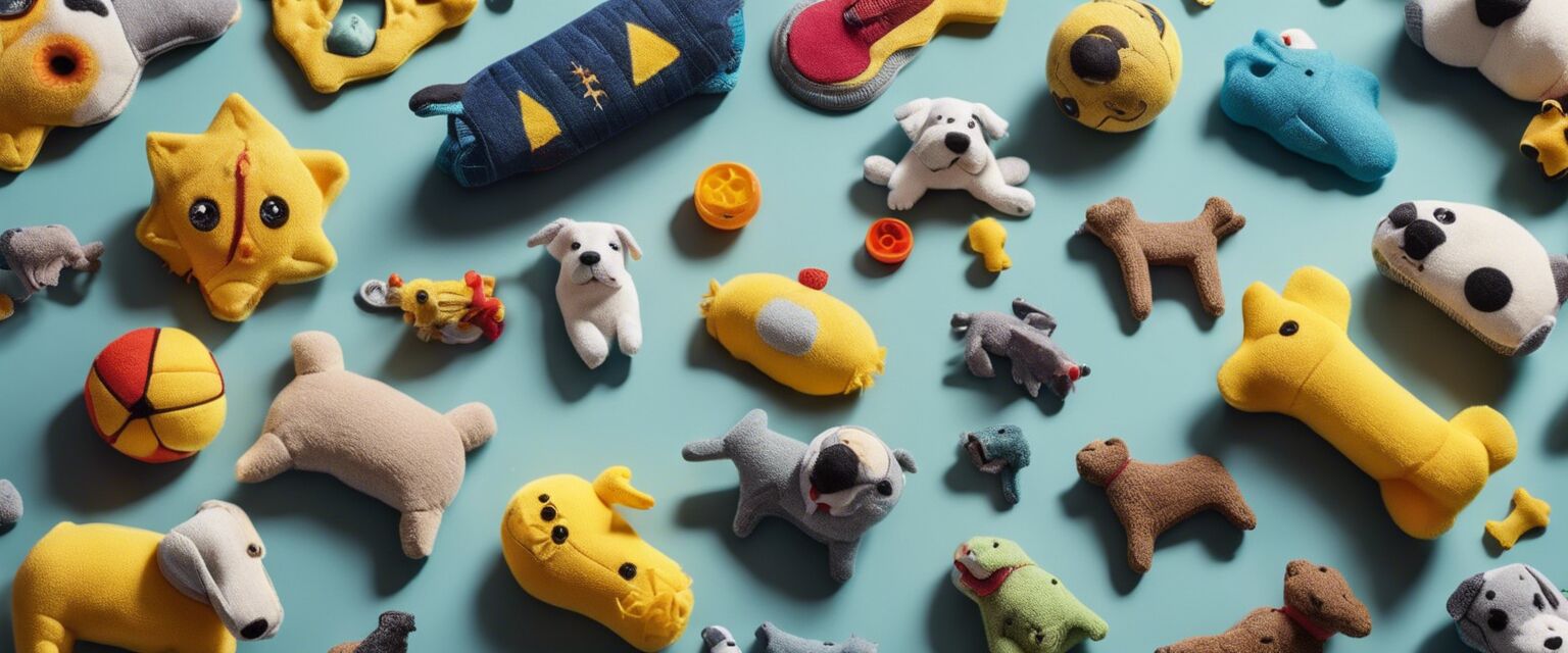 Selection of dog toys